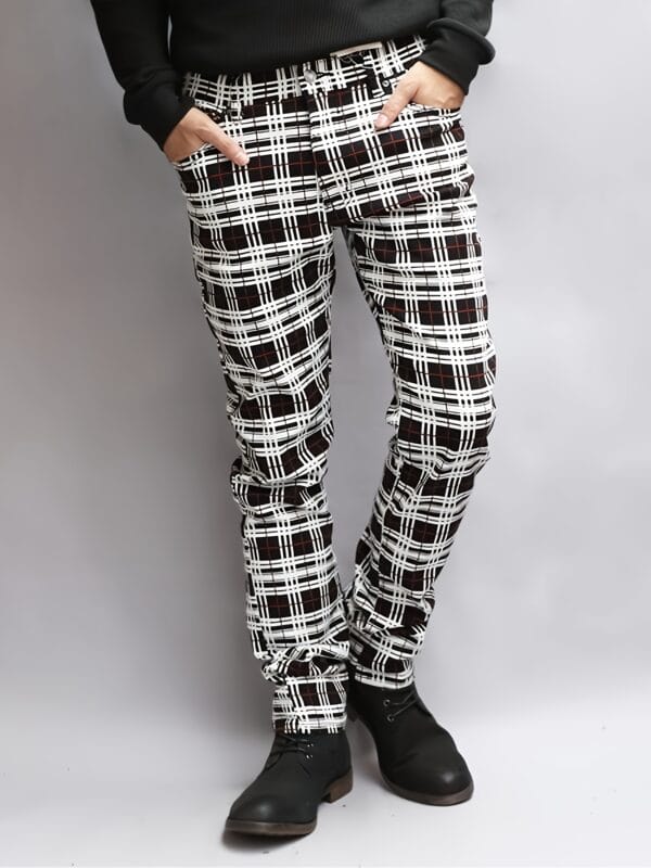 Men'S Slim-Fit Stretch Denim Jeans - Light Blue Mid-Rise Casual Pants with Classic Plaid Pattern, Comfortable & Durable Fabric for Casual Attire, Everyday Jeans | Slim Fit Denim | Stretch Denim