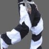 product-fancy-c3437668-f6a7-43af-b085-9afa6acee8db Men'S Black and White Color Block Cargo Pants, Loose Fit Wide Leg Jeans with Raw Wash Detail, Street Style Non-Stretch Denim for All Seasons, Casual Wear Pants | Streetwear Pants | Denim Fabric