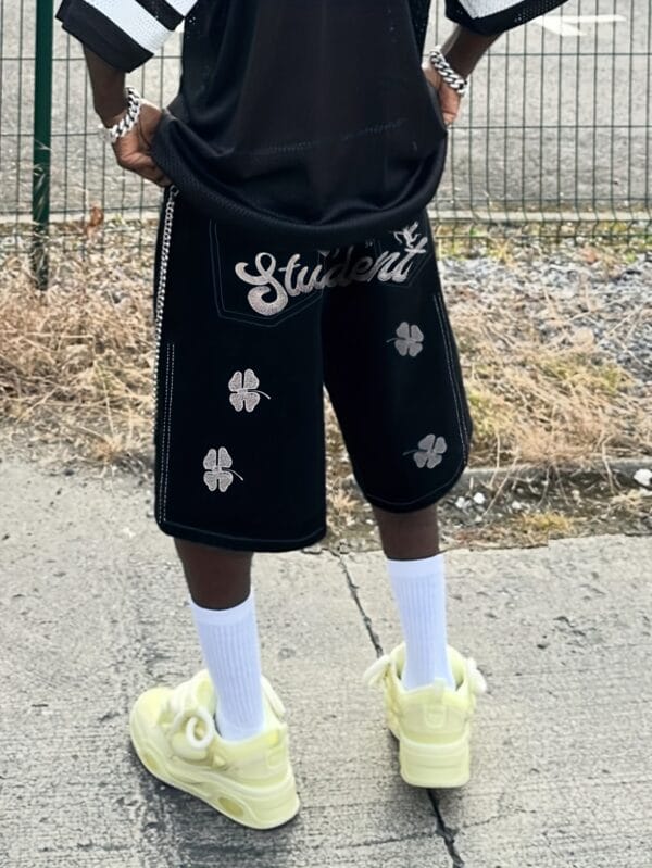 Embroidered Casual Shorts, Letter Embroidery Denim Shorts, y2k Denim Shorts