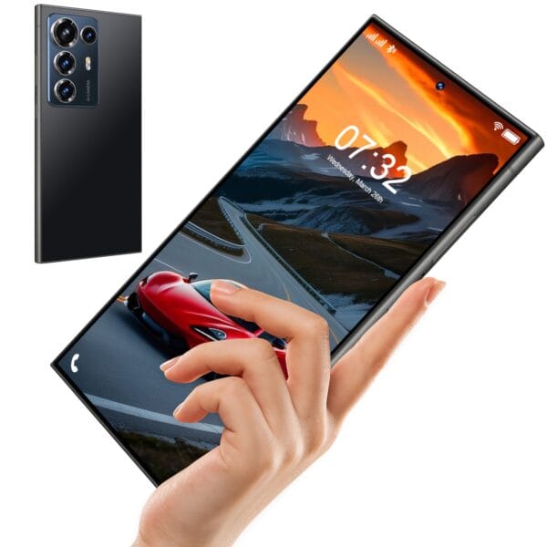 Unlocked Large-Screen Smart Phone, All-New Global Android 5G Phone, Featuring a 7.3-Inch Extra-Large HD Display, 8GB + 256GB Storage, 5800Mah High-Capacity Battery, 16MP + 24MP Cameras, Android 13 System with an 8-Core Processor.