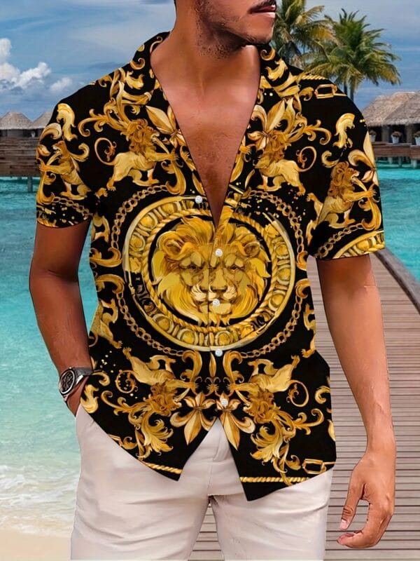 product-fancy-c5684c56-caae-4bb4-bffd-78e04e8acc79 Summer Novelty 3D Print Men'S Floral Trendy Digital Print Shirts for Comfortable Casual Wear.
