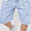 product-fancy-c91665ba-9276-4992-865b-fd2a6676abfc Men's Vintage Distressed Jeans Shorts - Non-Stretch Denim Frayed hole Casual Pants, Machine Washable Everyday & Formal Outfits for Men