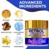 YCB Retinol Collagen Moisturizing Cream 60g/2.12oz - Face Cream with Hyaluronic Acid, Vitamin E, Shea Butter & Caffeine - Firms, Lifts Sagging Light Beige, Improves Elasticity, Even Light Beige, All Light Beige Types, Elegant Packaging, Advanced Skincare Formula