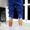 Men's Casual Straight Leg Denim Shorts, Knee-Length Jorts With Tassel Detail, Summer Street Style Fashion