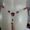 product-fancy-cbd7488e-d485-48a0-8488-135273c126b5 2025 New Red Heart Rhinestone Fringe Stretchy Panties Adjustable Bikini Body Chain for Women