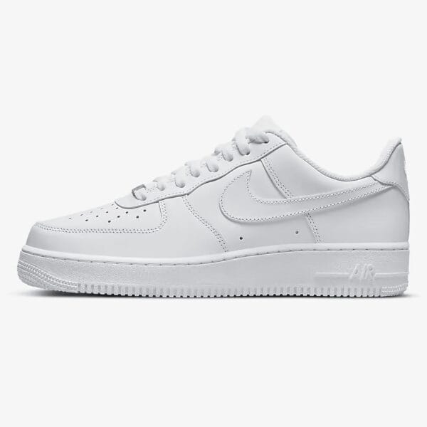 Nike Air Force 1 07 Men'S Classic Retro Style Low-Top Sneakers - Durable Faux Upper, Breathable Fabric Lining & Cushioned Rubber Sole, Pure White Unisex Design for Casual, Sports, All-Season Wear, Air Force 1 Shoes, Everyday Comfort Footwear, Round Toe Design, Fabric Lined Interior
