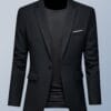 Men's Lightweight Business Jacket - Slim Fit Non-Stretch Suit Coat, Office, Formal Events - Red - Easy Care (Hand Wash/Dry Clean) - Spring/Fall/Summer Blazer - Classic Lapel Single Button Closure, Office Wear, Modern Gentleman, Tailored Design, Professional Attire