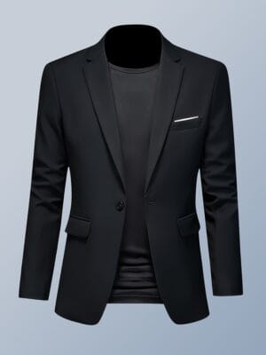 Men's Lightweight Business Jacket - Slim Fit Non-Stretch Suit Coat, Office, Formal Events - Red - Easy Care (Hand Wash/Dry Clean) - Spring/Fall/Summer Blazer - Classic Lapel Single Button Closure, Office Wear, Modern Gentleman, Tailored Design, Professional Attire