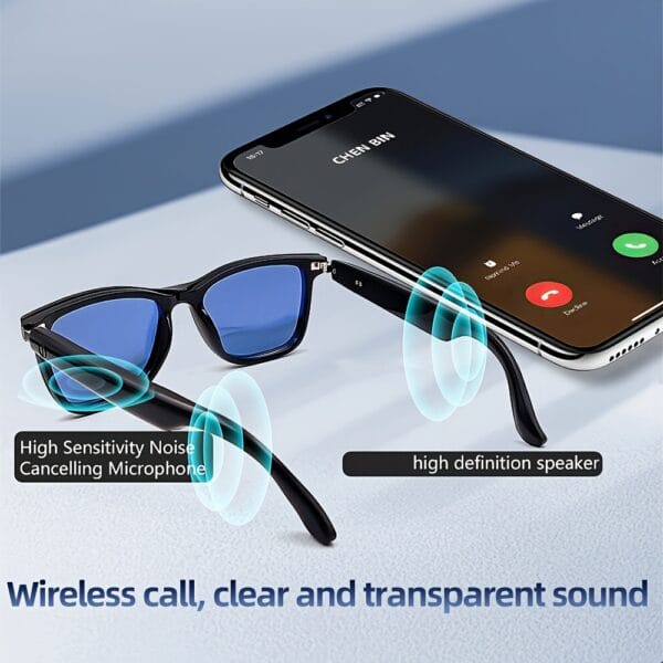 LIFEBEE New Unisex Smart Wireless Glasses, Multifunctional Glasses, Wireless Calls, Music Playback, Outdoor Sports Headphones, Long Battery Life