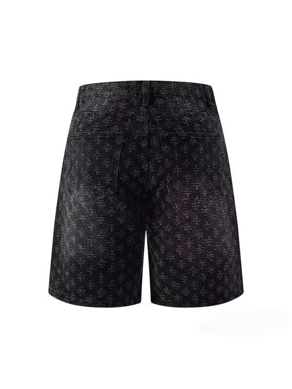 Men's Non-Stretch Jeans Shorts - Classic Five-Pocket Casual Pants, Loose Fit for Everyday & Formal Outfits - Spring/Fall Season Denim Shorts, Spring Fall Attire, Washed Texture Denim