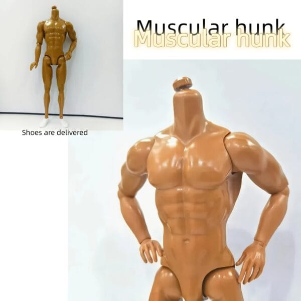 product-fancy-d7e1148b-d19f-4766-b3e1-cce1d50fac3d 1pc Human Body Model Doll Accessory - Muscular Man. He Has a Clear And Full Chest Muscle Outline, Showcasing The Beauty of Male Strength. The Plain Body Is 31Cm Tall And Available in Three Colors. It Can Be Used As a Figure, Doll, Or Decorative Item; a Birthday Gift Or Present, Doll Shoes
