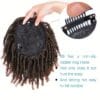 Short Crochet Wigs Synthetic Clips in Hair Toupee Extensions Afro Synthetic Braided Half Wig Dreadlock Hairpieces for Men Women Boy Male Father'S Day
