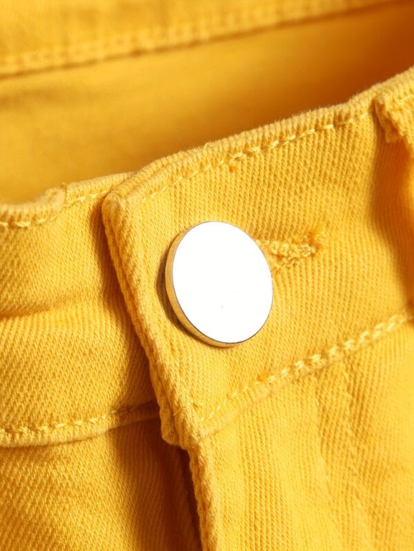 product-fancy-deb0d489-d465-4f58-bafc-d2c015ce1191 Spring-Summer New Fashion Trend Men's Straight-Leg Stretch Denim Shorts, Yellow Casual Pants