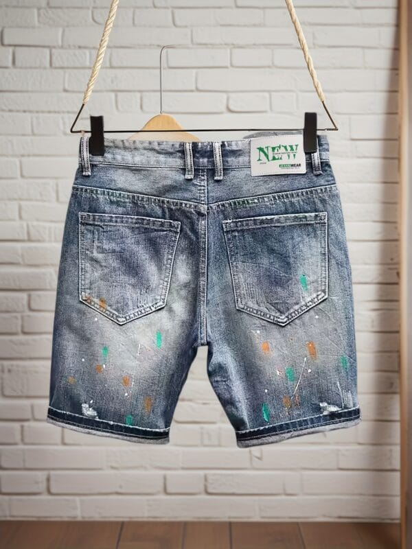 product-fancy-e249133c-d9f6-4bdd-82a9-6dcb2071ce64 Men's Blue Denim Shorts - Summer Slim Fit Jeans