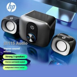 product-fancy-e404536b-c9ee-4196-9e87-87f31e021f42 HP DHE-2111S Desktop Computer Mini Subwoofer with Wired Connection - Three-Magnet Full-Range Speakers, 360° Surround Sound & Stereo Effect, Powerful Bass, USB-Powered Compact Design for PC Gaming/Music, App-Controlled, Compatibility
