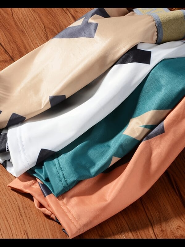 6pcs Ice Slippy Fiber Fabric Lightweight Men's Premium Printed Letter Boxer Briefs