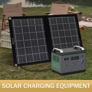 2-in-1 Portable Solar Panel Charger with 30-50W Output, Foldable Design & USB Ports - Charging for Phones, Tablets, Cameras - 36V Solar-Powered Travel-Friendly Power Bank for Camping, Hiking, Outdoor Adventures, Hiking Essentials | Compact Design | Durable Construction, Solar Phone Charger