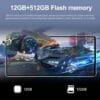 2025 New Unlocked Smartphone with 12GB RAM +512GB ROM, Android 14, 7.3" HD+ Display, Dual SIM, Cellphone with Stylus Pen, 32MP+64MP cameras, Face unlocked, Suitable for Holiday Gifts