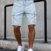 Men'S Summer Streetwear Denim Knee-Length Shorts with Multiple Pockets - Light Blue Washed, Soft Craftsmanship, Casual Style, Non-Stretch Fabric, Everyday Denim Shorts | Streetwear Style | Nonstretch Denim