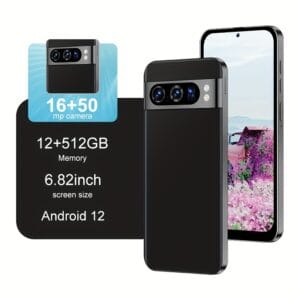 6.82 inchs Cell Phones Android 12 Unlock 4G Touch Screen 12GB+512GB Mobile Phone Androids Smartphone 16+50MP Camera Telephone HD Display Dual Card Dual Standby Phone 5000mAh Battery