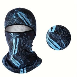 3 Colors Available, Breathable Polyester Full Face Fishing Sun Protection Neck Gaiter, Elastic Fit, Machine Washable, Zip-Up Closure, Fabric, Blocking, Unisex, Suitable for Outdoor Cycling in Spring/Autumn, Without Battery