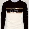 product-fancy-f2739b88-2d15-488f-bf5c-8d4c041010d7 Men'S Long Sleeve T-Shirt - Black to Brown Ombre with CALVIN Lettering, Stretch Comfort Fit for Everyday & Formal Wear, Spring/Fall Essential - CALVIN Apparel, Spring Fall Top, Modern Casual Tee, Smooth Texture Shirt