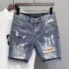 product-fancy-f316cfd4-5af9-4618-9d53-662ce2f38ba7 Men's Vintage Distressed Jeans-Style Casual Shorts - Non-Stretchy Mid-Length Pants with Knee-Ripping, Machine Washable Everyday & Formal Outfits for Denim-Look without Full Jeans Commitment