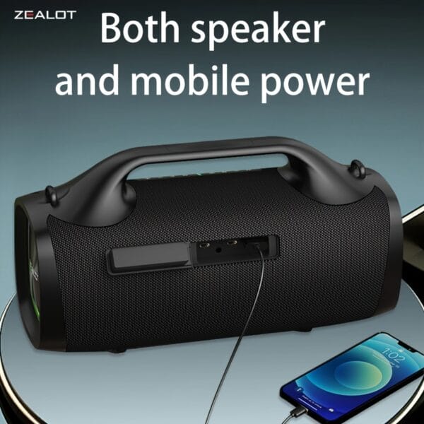 ZEALOT S79 Wireless Speakers, Outdoor Portable Subwoofer Speaker, IPX 5, Wireless Speaker, Dual Pairing, Long Battery Life, 36Hours Playtime Loud Stereo, Booming Bass. Charging Cable, Connect with Mobile Phone/Tablet/TV. for Home, Car, Outdoor, Camping, PartyBox.