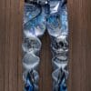 product-fancy-f739b27a-f26a-4973-8429-ce7df8ea9424 Men's Punk Jeans - Skinny fit Stretch Blue jeans with, Zipper Closure, Machine Washable - for Concerts, Nightclubs, Streetwear - Edgy Gothic Punk Rock Look