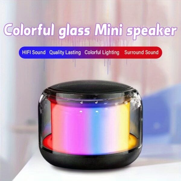 SHOWSONG Portable Wireless Speaker - 5W High-Power TWS Outdoor Stereo with RGB Lighting, Dual Pairing, Long-Lasting Rechargeable Polymer Battery, 6 Hours Playtime, USB-C Charging, Bass Boost, for Smartphones/Tablets/TVs, Perfect for Home, Car, and Camping, Car Audio System | Portable Speaker | Wireless Speaker