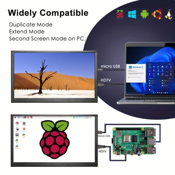product-fancy-f929467a-a597-42e7-8fa8-5bb8ce68cc65 LESOWN 10 Inch Monitor Small HDTV Monitor IPS Screen Portable Wide Secondary Display 1024x600 Resolution Small HDTV Extended Screen 10.1 inch Display External Laptop PC Monitor Build In Speakers VESA for PC Windows Raspberry Pi Gaming CCTV Raspberry Pi PC Computer Monitor HDTV USB Input Black Monitor Free Driver
