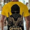 Digital Print Hip-Hop Style Genius Letter Pattern, Print T-Shirt, Short Sleeve Top to Express Personality