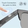 Intelligent Wireless Glasses - Touch Connection, HD Voice Call, HiFi Sound Quality, Remote Photography, Compatible with iPhone/Android, Ideal for Outdoor Activities, Hiking, Fishing, Driving & Beach Travel, Perfect Christmas Gift, Outdoor Activity Gear | Modern Fashion Accessory | Touch Control Feature