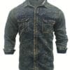 Men'S Slim-Fit Blue Denim Shirt with Double Pockets - Long Sleeve, Button-Up Casual Top for All Seasons, Versatile Fashion, Casual Wear|Slim Fit Shirt|Durable Fabric