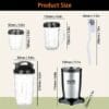 Smoothie Blender, Blender for Shakes and Smoothies, 15pcs Personal Blender and Grinder Combo for Kitchen Single Serve Mixer Blender for Juices Youngsters Food Nutritious Recipe with Brush, Juicing Station|Modern Kitchen Appliance|Durable Construction