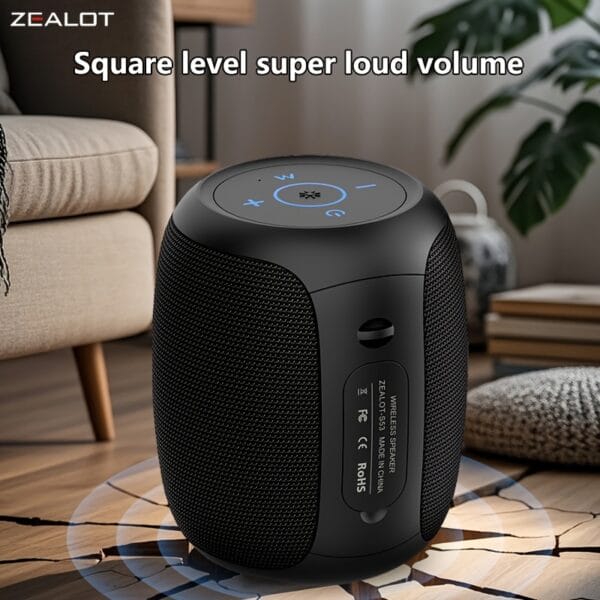 ZEALOT S53 Wireless Speakers, Wireless Speaker, Dual Pairing, 3600mAh Battery, 24 Hours Playtime Loud Stereo, Booming Bass, Charging Cable, Connect with Mobile Phone/Tablet/TV