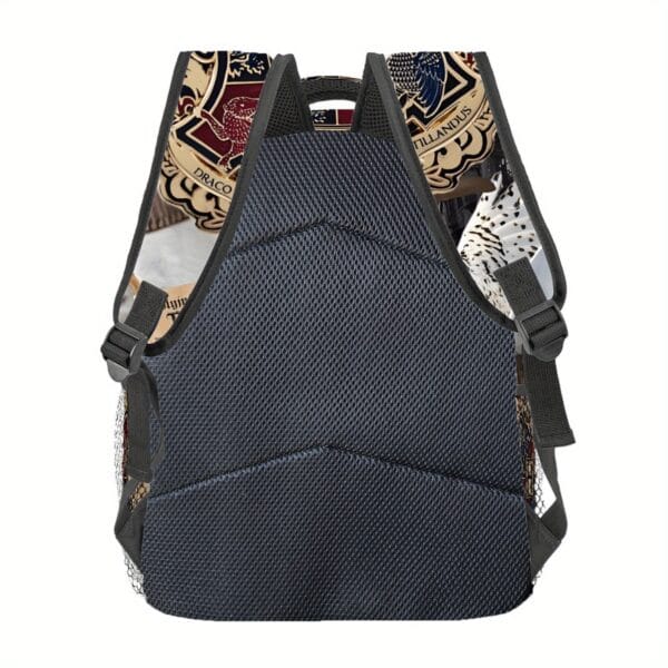 1pc WB Harry Potter Hogwarts School of Witchcraft & Wizardry Men's Backpack - Stylish 2D Print Design with House Crests, Charming Vintage Newspaper Clippings & Marauder's Map Print, Durable Fabric, Hand Washable for Commuting, Travel, Camping, Street Style, Casual Outing Bag, Magical Theme Bag, Organized Compartments, Fabric Backpack, Daily Commute, Retro Aesthetic, Quality Stitching, Fantasy Lovers