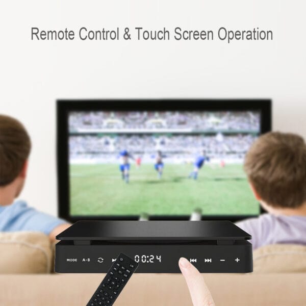 product-open-118a785767e84142bcca70c8ae1757c1-goods Compact Size, MEGICOT VCD/DVD Player with Touch Buttons, Remote & AV Ports - Connects to TV, Supports CD, DVD, USB Flash 1080P Video Playback, USB Powered, Compact Size