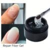 5g Quick-Fix Fiberglass Nail Repair Gel - Clear UV Builder Glue for Cracked & Broken Nails, Strengthens & Extends Nail, Easy Application with Base & Top Coat, Manicure Essentials