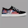 product-open-2024-05-28-1716884713008-75127ad5d53149e8b731bddf1c0fb394-goods Women'S Patriotic American Flag Skate Shoes - Breathable Fabric Upper, White with Red & Blue Print, Lace-Up Casual Sneakers for All-Season Comfort, Casual Footwear | Laceup Sneakers | Comfortable Fit