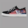 product-open-2024-05-28-1716884713037-43d934da0f3648a89fa0e73088556b20-goods Women'S Patriotic American Flag Skate Shoes - Breathable Fabric Upper, White with Red & Blue Print, Lace-Up Casual Sneakers for All-Season Comfort, Casual Footwear | Laceup Sneakers | Comfortable Fit