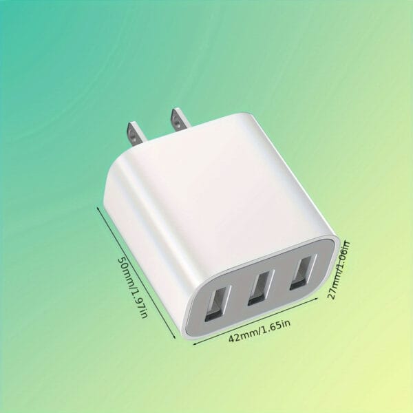 1pc Fast Charging 3-Port USB Wall Charger Adapter, 10-20W Power Output, Travel-Friendly, US Plug, Compatible with iPhone 14/13/12/11/Pro/Max/SE/X/XS/8 Plus & Samsung Galaxy S22/S21/S20