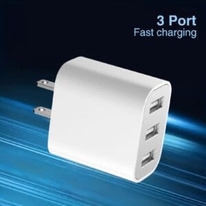 1pc Fast Charging 3-Port USB Wall Charger Adapter, 10-20W Power Output, Travel-Friendly, US Plug, Compatible with iPhone 14/13/12/11/Pro/Max/SE/X/XS/8 Plus & Samsung Galaxy S22/S21/S20