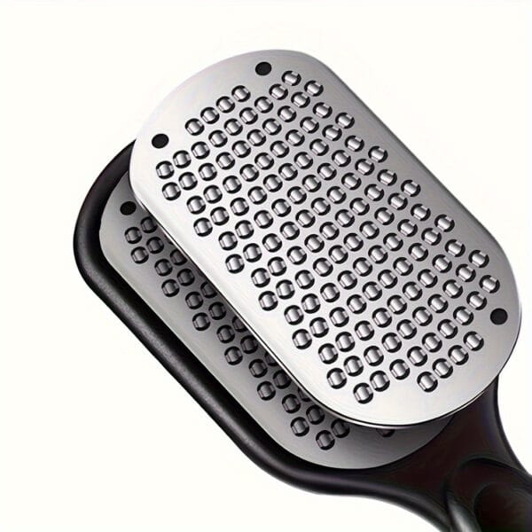 Professional Heavy-Duty Stainless Steel Foot File - Heavy-Grit Nail Scrubber & Remover with Anti-Splash Design, Rust-Resistant Pedicure Tool for Home, Salon, Spa - No Battery Needed, Easy to Clean, Pedicure Tools for Feet, Sleek Design, Longlasting Material, Salon Professionals