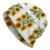 product-open-3ec310ed57b94efba7170ccb8ff90058-goods Cheerful Charm | Vintage Sunflower & Green Leaf Knit Beanie Hat for Men and Women - Lightweight Autumn/Spring Cap, Hand Washable, Retro Style