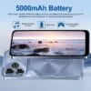 Latest unlocked Android smartphone in 2025, 5000mAh high battery life, dual SIM card dual standby, 6.82-inch high-definition touch screen, 16+50MP ultra high definition camera, luxury phone, 12GB RAM+512GB storage space