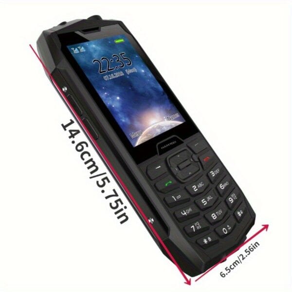 HAMTOD H3 Smartphone 2.8 Inches, Senior Phone with Loud Volume and SOS Function, 2000mAh Battery Dual-SIM Multi Mode Standby GSM 48/128-MB Memory Compatible Retina 2G/3/4 Anti-Spying Antifouling Scratch Resistant, Rugged Phone, Travel Phone, Compact Design, Lightweight Phone, Dropresistant Phone, Antifouling Phone, Dual SIM Phone, Multimode Phone, Securityconscious Users, Professionals Phone