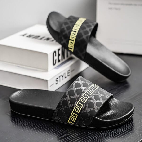 Men'S Trendy Print Flip-Flops - Non-Slip, Breathable, Soft Sole Slippers for Indoor & Outdoor Use, Perfect for Beach, Water Activities, and Summer Wear, Beach Footwear | Stylish Flipflops | Durable PVC Sole