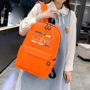 Calvin" Fashion Pattern Print Backpack, 16-inch Business Computer Bag, Lightweight Travel Storage Bag, Multi-functional Sports Fitness Bag