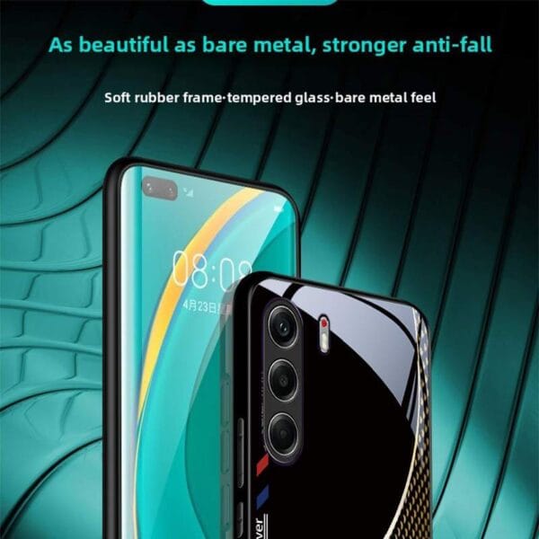 product-open-662ef46e362b46da93bb75a3e9fa284b-goods Tempered glass phone case suitable for Tecno Tecno Camon 40 Tecno Camon 40 Pro 5G Ultra-thin hard cover, shockproof, drop-resistant, scratch-resistant with Business-style curve pattern BLA020